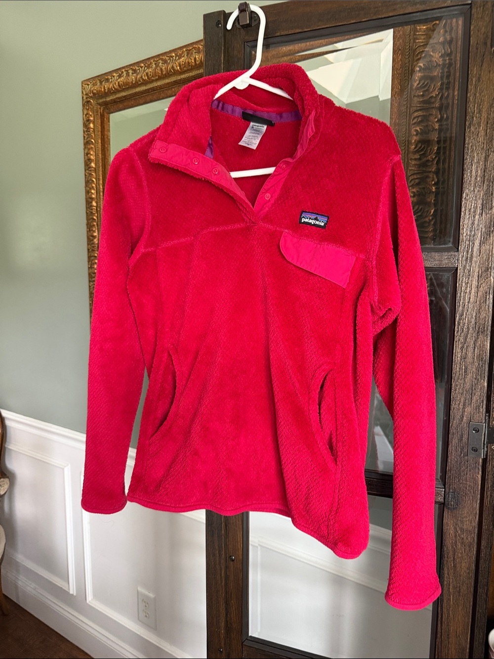 Patagonia Women's Size M Snap-T Fleece Pullover - Bright Red